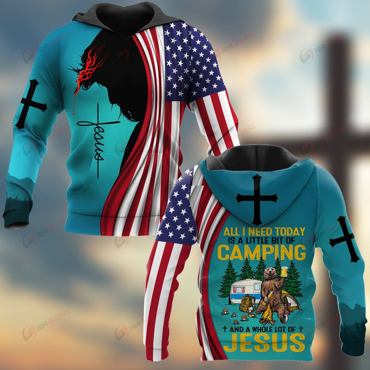 All I Need Today Is A Little Bit Of Camping And A Whole Lot Of Jesus ALL OVER PRINTED SHIRTS