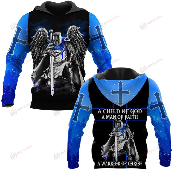 A Child Of God A Man Of Faith A Warrior Of Christ ALL OVER PRINTED SHIRTS