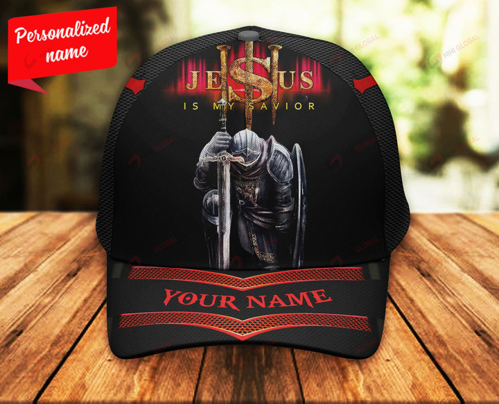 Jesus Is My Savior Knight Classic 3d Cap Personalized ALL OVER PRINTED