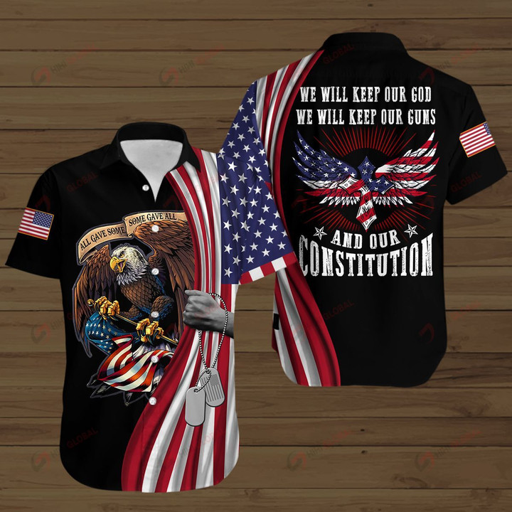 We will keep our God and our Constitution ALL OVER PRINTED SHIRTS