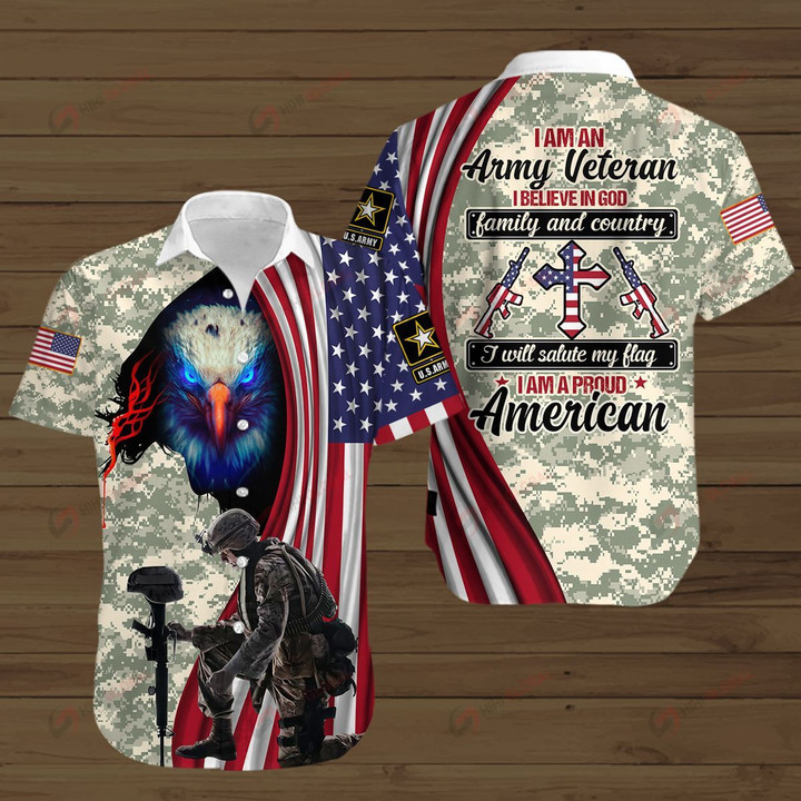 I am an Army Veteran I Believe In God  ALL OVER PRINTED SHIRTS