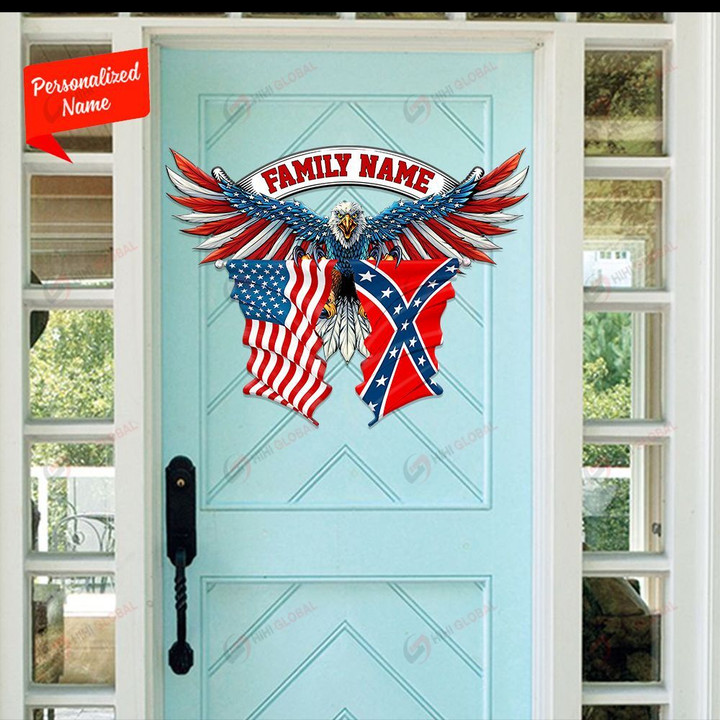 United States Eagle Flag, Best gift for Independence Day, Memorial day, Metal Sign Personalize