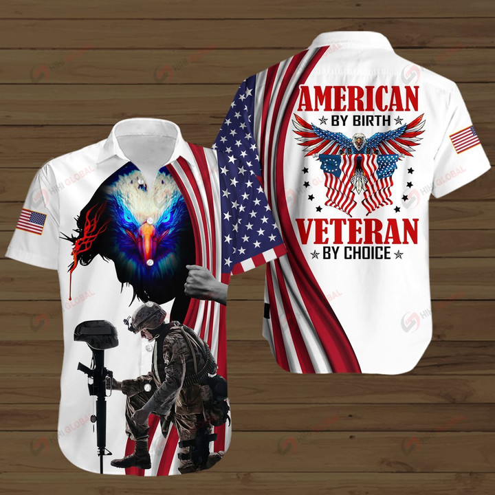 American By Birth Veteran By Choice ALL OVER PRINTED SHIRTS