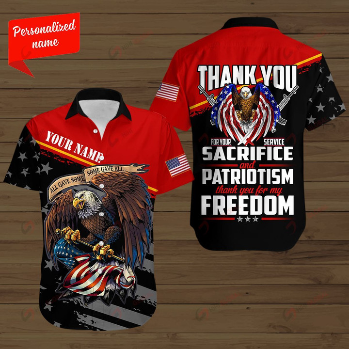 Thank you for your Service Personalized ALL OVER PRINTED SHIRTS