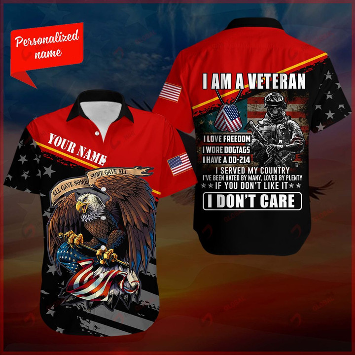 I am a Veteran Personalized ALL OVER PRINTED SHIRTS