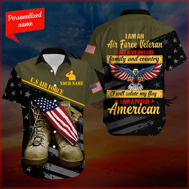 I am An Air Force Veteran Personalized ALL OVER PRINTED SHIRTS