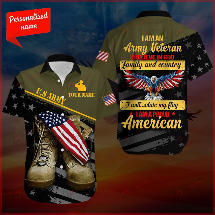 I am an Army Veteran Personalized ALL OVER PRINTED SHIRTS