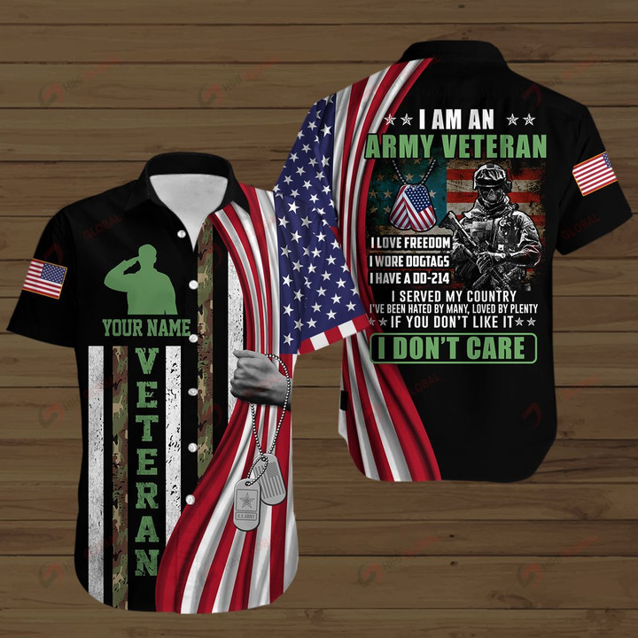 I am An Army Veteran Personalized ALL OVER PRINTED SHIRTS