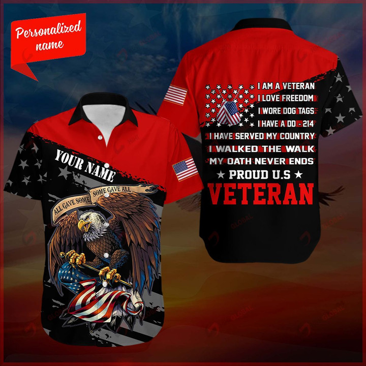 Proud US Veteran Personalized ALL OVER PRINTED SHIRTS