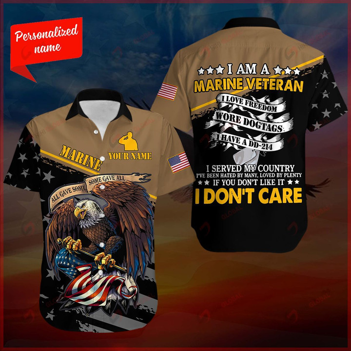 I am a Marine Veteran Personalized ALL OVER PRINTED SHIRTS
