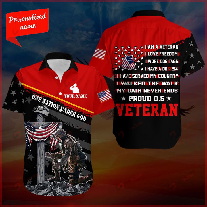 Proud US Veteran Personalized ALL OVER PRINTED SHIRTS
