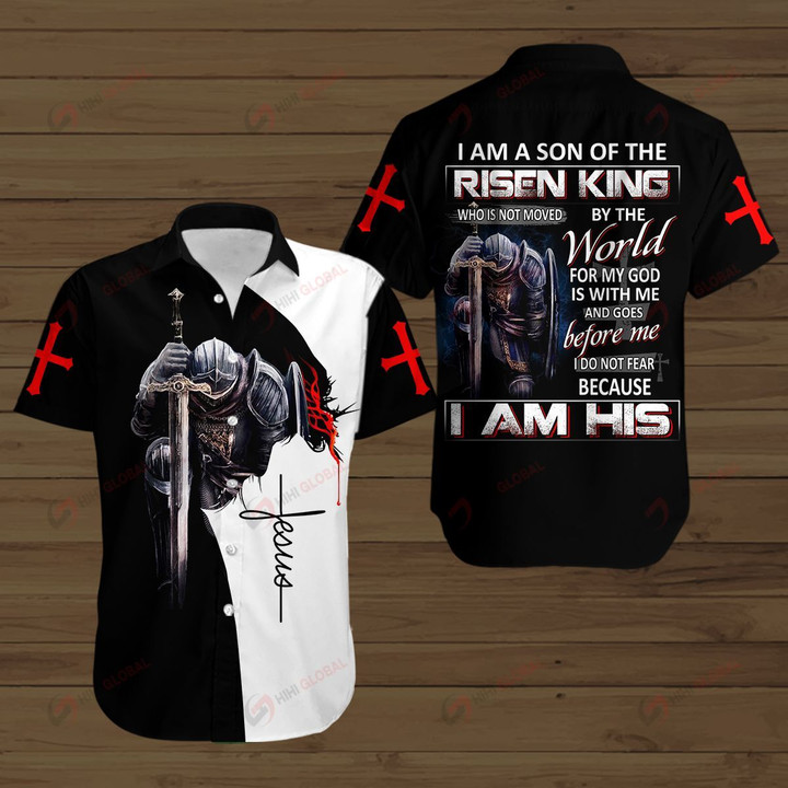 I am a Son of The Risen King I am His KNIGHT CHRISTIAN JESUS ALL OVER PRINTED SHIRTS