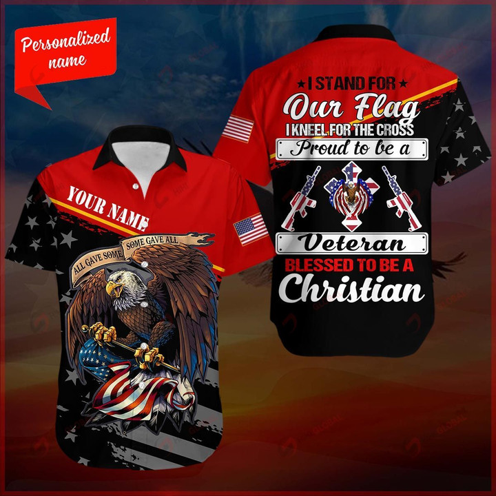 PROUD TO BE A VETERAN AND BLESSED TO BE CHRISTIAN Personalized ALL OVER PRINTED SHIRTS