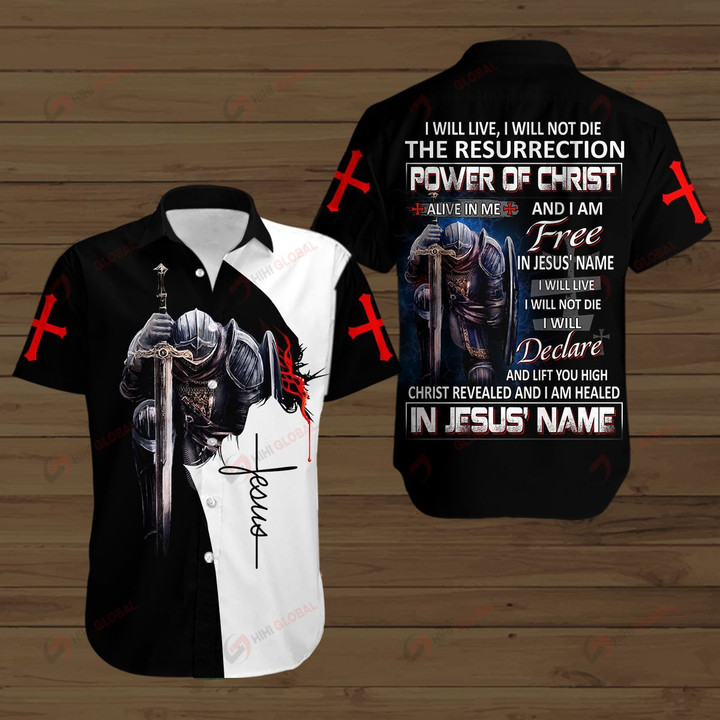 Christ revealed and I am healed In Jesus' Name  KNIGHT CHRISTIAN JESUS ALL OVER PRINTED SHIRTS
