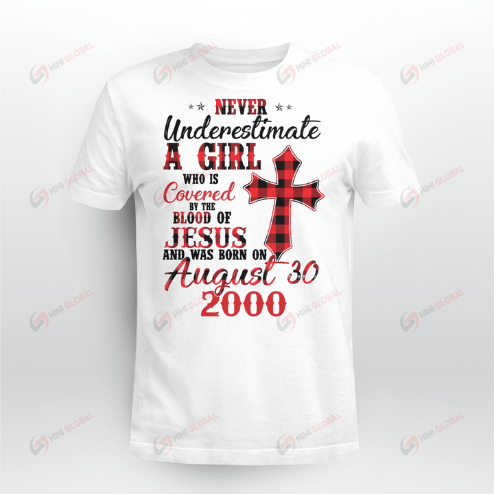 Personalized Never Underestimate An Old Lady Who Is Covered By The Blood Of Jesus And Was Born