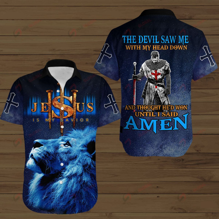 THE DEVIL SAW ME WITH MY HEAD DOWN ALL OVER PRINTED SHIRTS

