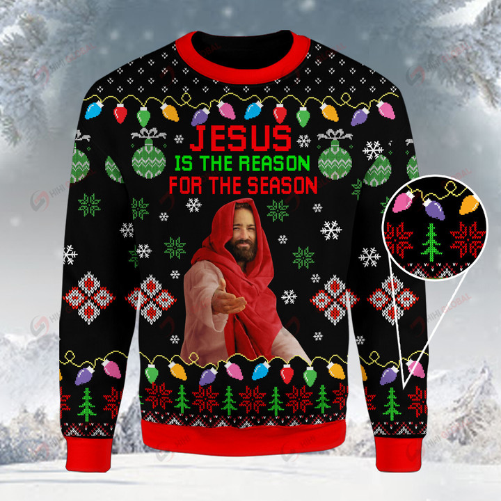 Jesus is The Reason for the Season All Over Print Sweater
