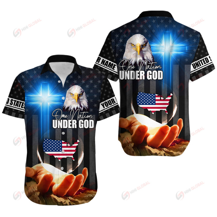 One Nation Under God Christian Jesus Personalized ALL OVER PRINTED SHIRTS
