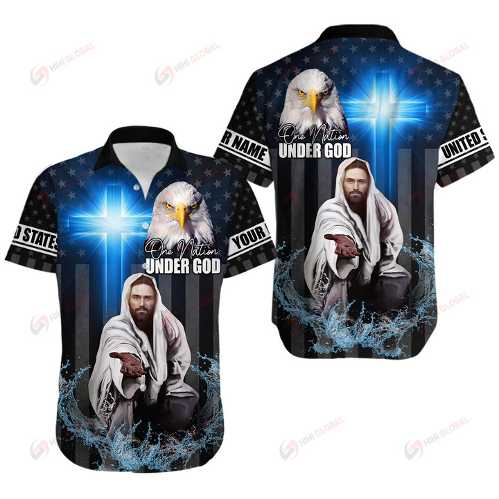 One Nation Under God Christian Jesus Personalized ALL OVER PRINTED SHIRTS