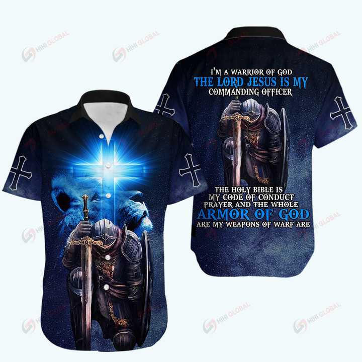 I'M A WARRIOR OF GOD Knight Christian God Jesus ALL OVER PRINTED SHIRTS
