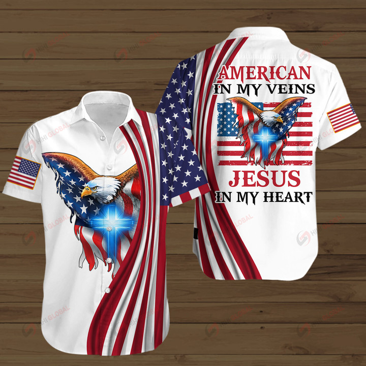 American in my veins Jesus in my heart Christian God Jesus ALL OVER PRINTED SHIRTS
