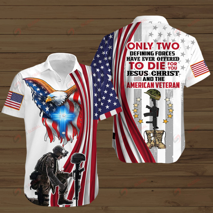 Jesus Christ and Veteran ALL OVER PRINTED SHIRTS
