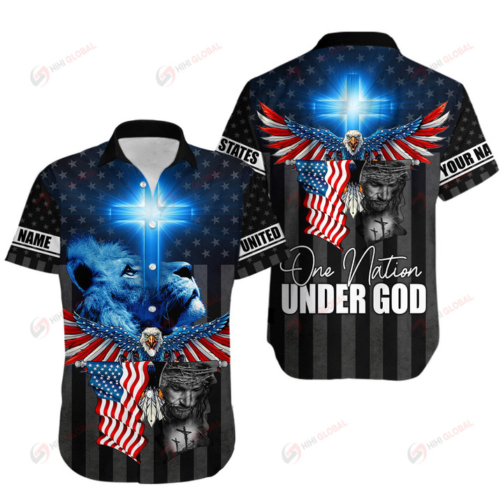 One Nation Under God Christian God Jesus Personalized ALL OVER PRINTED SHIRTS
