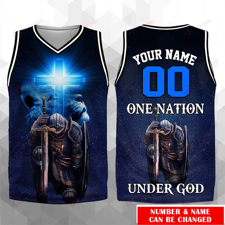 One Nation Under God Basketball Jersey Personalized ALL OVER PRINTED SHIRTS