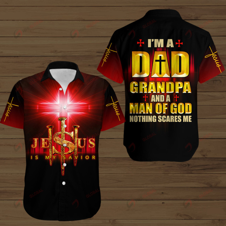 I am a Dad Grandpa and a Man of God Christian God Jesus ALL OVER PRINTED SHIRTS