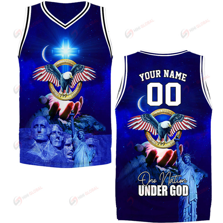 A Child of God Christian One Nation Under God Basketball Jersey Personalized ALL OVER PRINTED SHIRTS