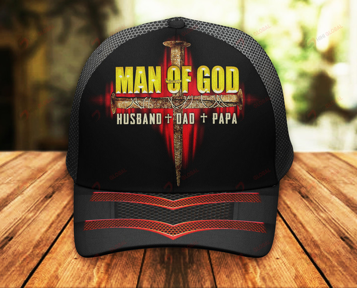 Jesus Christ Man of God Dad Papa Husband Classic 3d Cap ALL OVER PRINTED