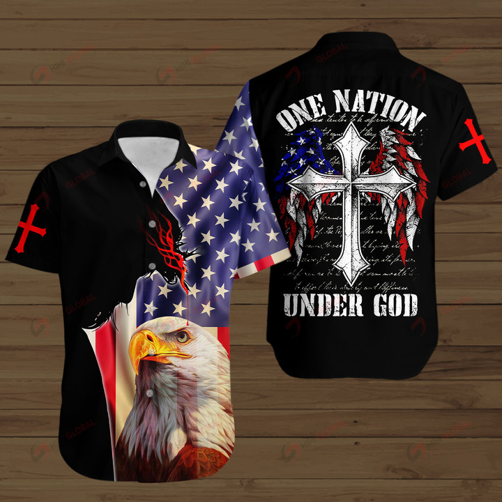 One Nation Under God Christian God Jesus ALL OVER PRINTED SHIRTS