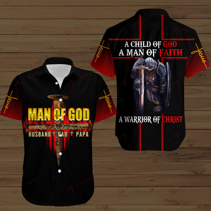 Man of God a Child of God a man of Faith a warrior of Christ Knight Christian God Jesus ALL OVER PRINTED SHIRTS