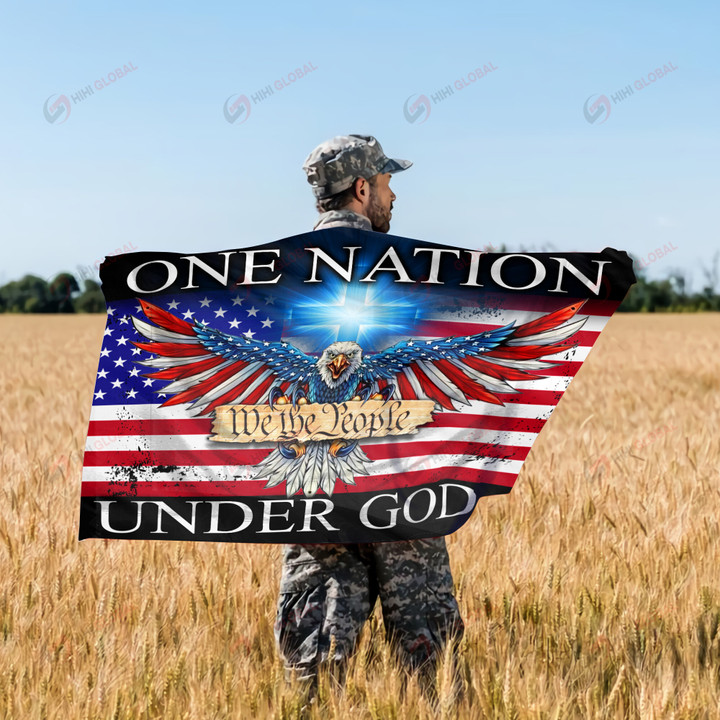 One Nation Under God Flag ALL OVER PRINTED
