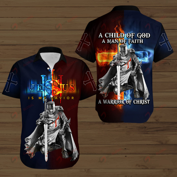 A Child of God a Man of Faith a Warrior of Christ Templar Knight Christian God Jesus ALL OVER PRINTED SHIRTS