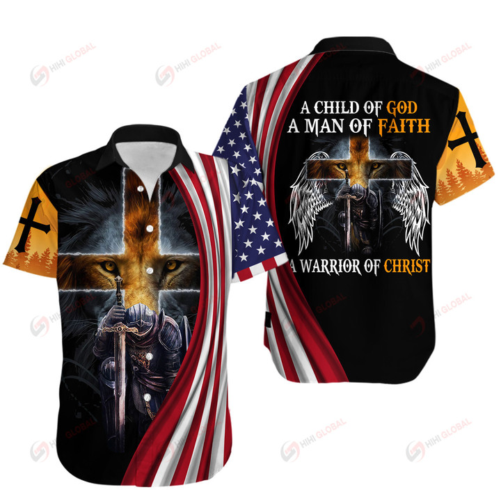 A Child of God a Man of Faith a Warrior of Christ Templar Knight Christian God Jesus ALL OVER PRINTED SHIRTS