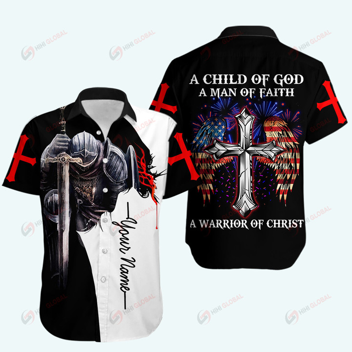A Child Of God A Man of Faith a warrior of Christ Templar Knight Christian God Jesus ALL OVER PRINTED SHIRTS