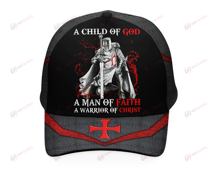 Jesus Christ God A Child of God a Man of Faith A Warrior of Christ Classic 3d Cap ALL OVER PRINTED