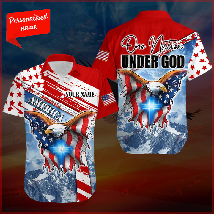 One Nation Under God Christian God Jesus Personalized ALL OVER PRINTED SHIRTS