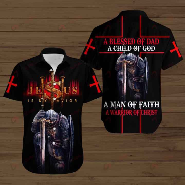 A Blessed Dad A Child of God Christian God Jesus ALL OVER PRINTED SHIRTS