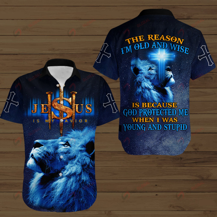 The Reason I'm Old and Wise Is Because God Procted me Christian Jesus ALL OVER PRINTED SHIRTS