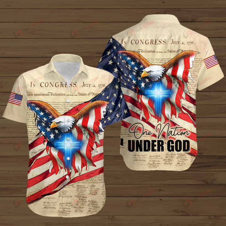 One Nation Under God Christian Jesus ALL OVER PRINTED SHIRTS