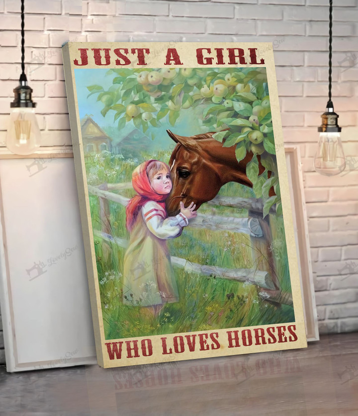 BID20070103 JUST A GIRL WHO LOVES HORSES Matte Canvas