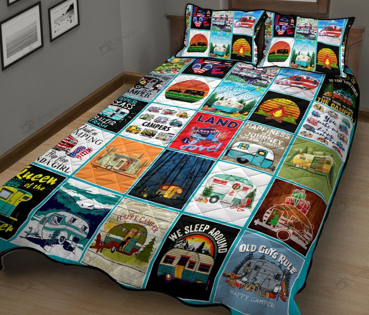 DIECAM001-Camper Quilt Bed Set