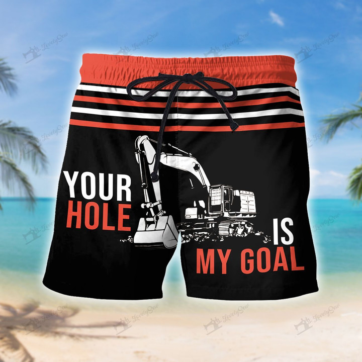 THO20070601 Your Hole Is My Goal - Excavator Men's Shorts