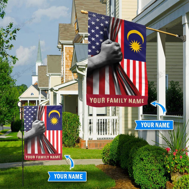 THF20070824 America Malaysia Personalized Flag