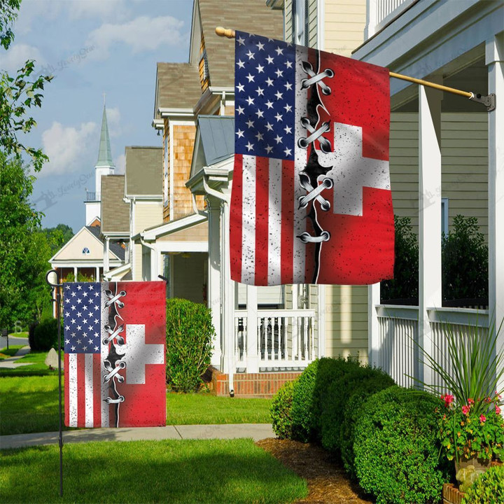 THF20071423 America & Switzerland Flag