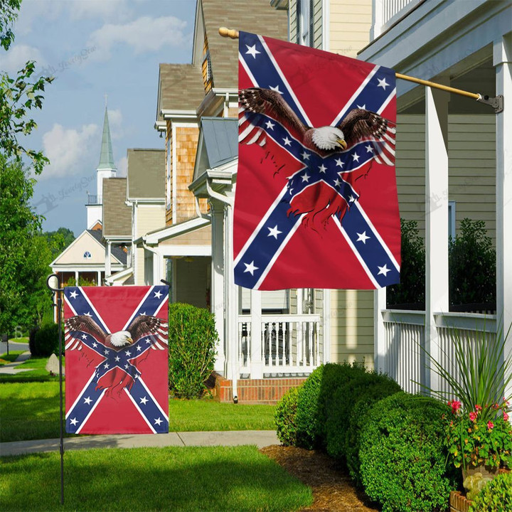 THF20071603 Confederate & Eagles Flag