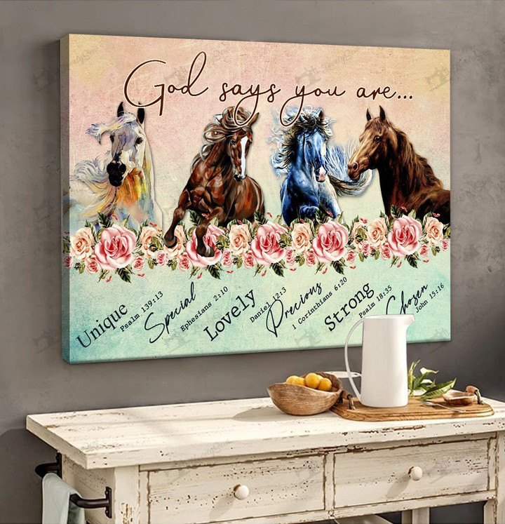 THD20072105 God says you are - Horse Matte Canvas