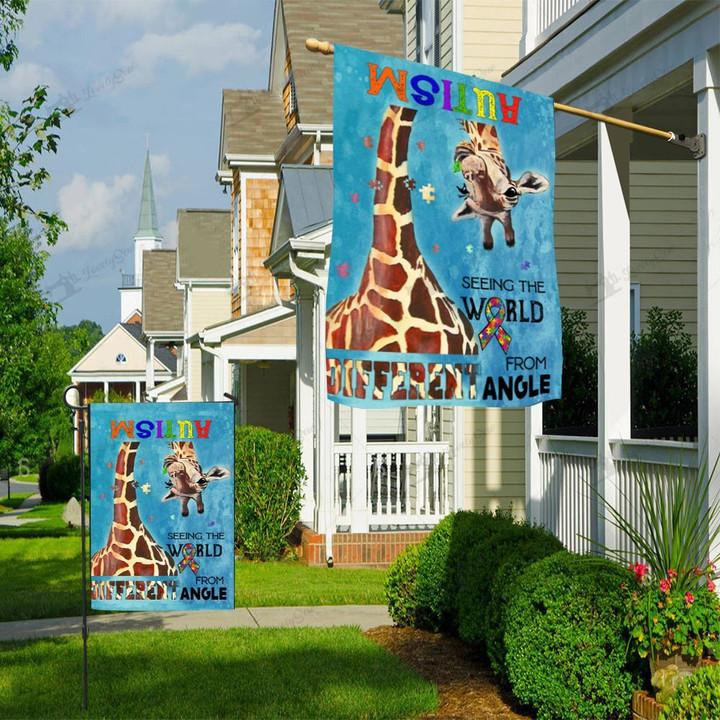 DVF20072406 Autism-Giraffe Seeing the world from a different angle Flag